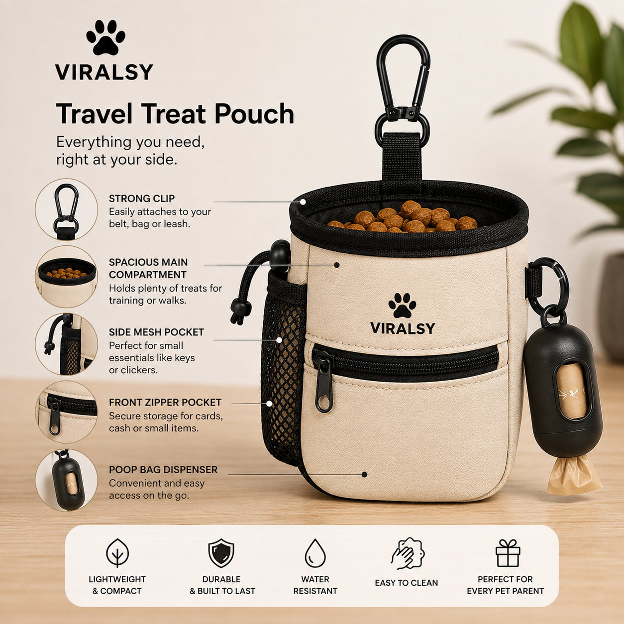 VIRALSY™ Portable Dog Treat Pouch